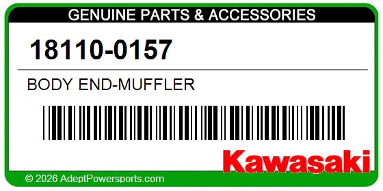 Kawasaki 18110-0157 Body End-Muffler