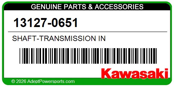 Kawasaki 13127-0651 Shaft-Transmission In