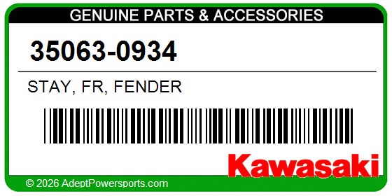 Kawasaki 35063-0934 Stay, Fr, Fender