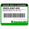 Kawasaki 35023-0367-839 Fender-Rear, Fr, Rh, S.B