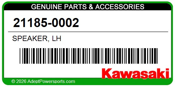 Kawasaki 21185-0002 Speaker, Lh