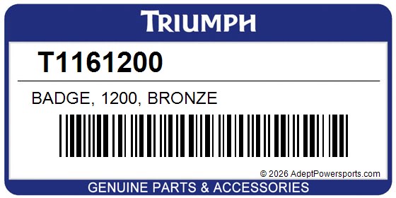 Triumph T1161200 Badge, 1200, Bronze