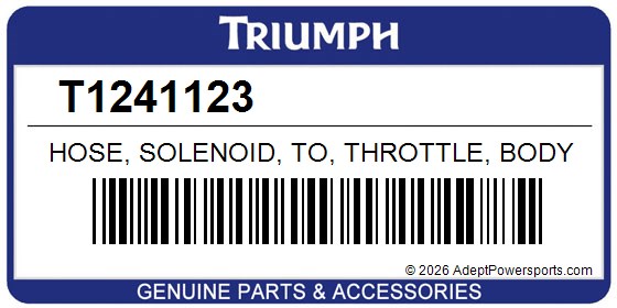 Triumph T1241123 Hose, Solenoid, To, Throttle, Body