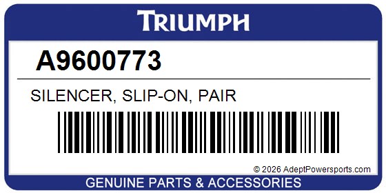 Triumph A9600773 Silencer, Slip-On, Pair