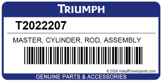 Triumph T2022207 Master, Cylinder, Rod, Assembly
