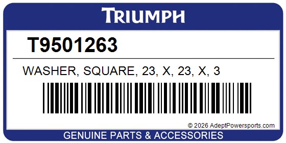 Triumph T9501263 Washer, Square, 23, X, 23, X, 3