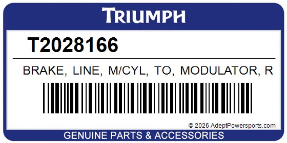 Triumph T2028166 Brake, Line, M/Cyl, To, Modulator, Rear