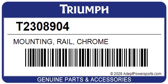 Triumph T2308904 Mounting, Rail, Chrome