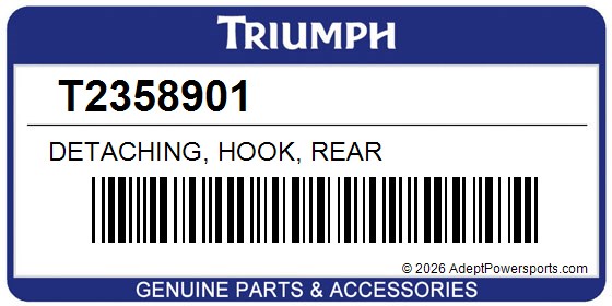 Triumph T2358901 Detaching, Hook, Rear