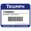 Triumph T3555021 Washer, 4.3X16.0X1.0