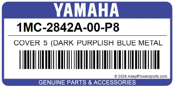 Yamaha 1MC-2842A-00-P8 Cover 5 (Dark Purplish Blue Metallic U)