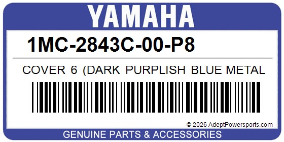 Yamaha 1MC-2843C-00-P8 Cover 6 (Dark Purplish Blue Metallic U)