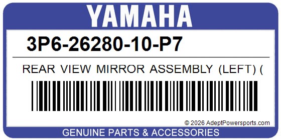 Yamaha 3P6-26280-10-P7 Rear View Mirror Assembly (Left) (Dark Purplish Blue Metallic U)