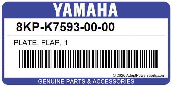 Yamaha 8KP-K7593-00-00 Plate, Flap, 1