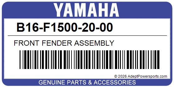 Yamaha B16-F1500-20-00 Front Fender Assembly