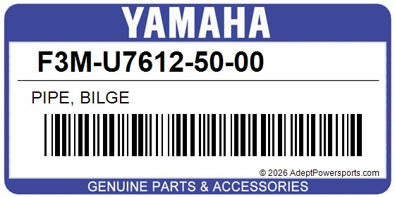 Yamaha F3M-U7612-50-00 Pipe, Bilge