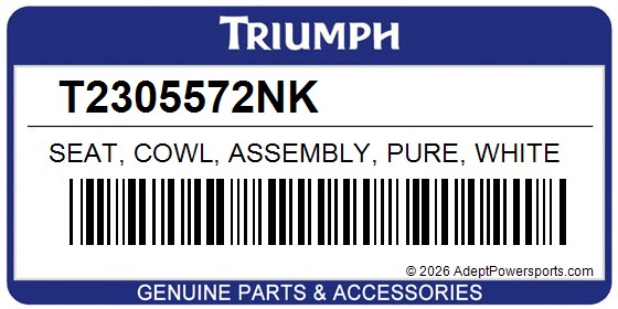 Triumph T2305572NK Seat, Cowl, Assembly, Pure, White