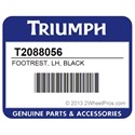 Triumph T2088056 Footrest, Lh, Black
