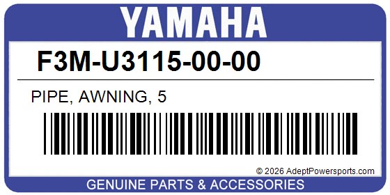 Yamaha F3M-U3115-00-00 Pipe, Awning, 5