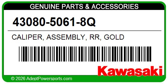 Kawasaki 43080-5061-8Q Caliper, Assembly, Rr, Gold