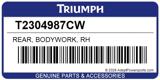 Triumph T2304987CW Rear, Bodywork, Rh