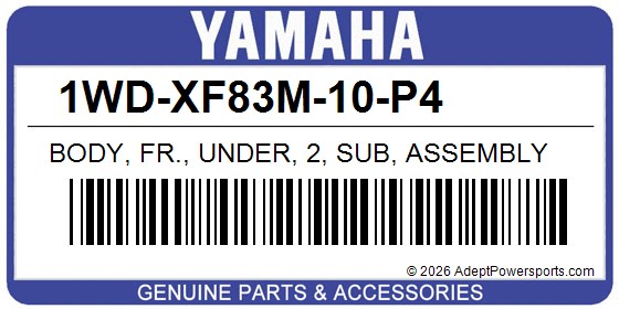 Yamaha 1WD-XF83M-10-P4 Body, Fr., Under, 2, Sub, Assembly