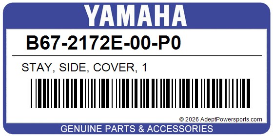 Yamaha B67-2172E-00-P0 Stay, Side, Cover, 1