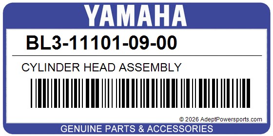 Yamaha BL3-11101-09-00 Cylinder Head Assembly