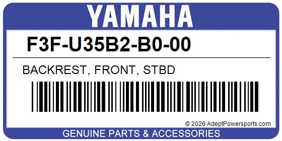 Yamaha F3F-U35B2-B0-00 Backrest, Front, Stbd