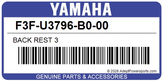 Yamaha F3F-U3796-B0-00 Back Rest 3