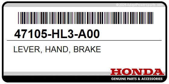 Honda 47105-HL3-A00 Lever, Hand, Brake