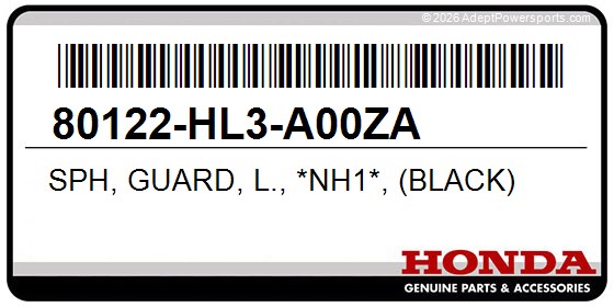 Honda 80122-HL3-A00ZA Sph, Guard, L., *Nh1*, (Black)