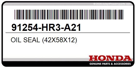 Honda 91254-HR3-A21 Oil Seal (42X58x12)