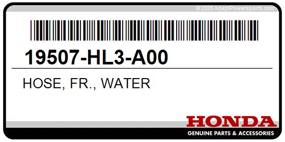 Honda 19507-HL3-A00 Hose, Fr., Water