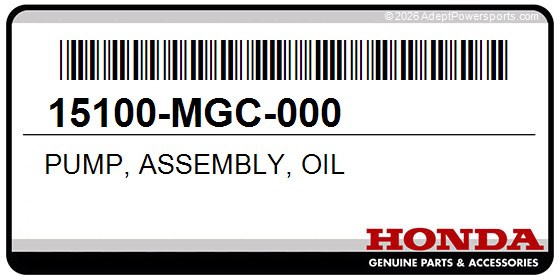 Honda 15100-MGC-000 Pump, Assembly, Oil