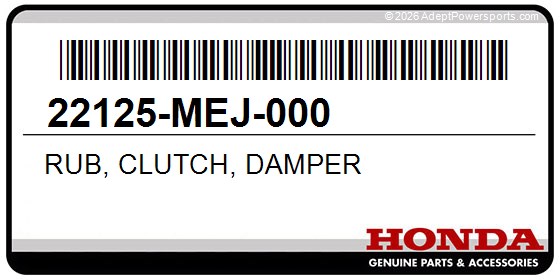 Honda 22125-MEJ-000 Rub, Clutch, Damper