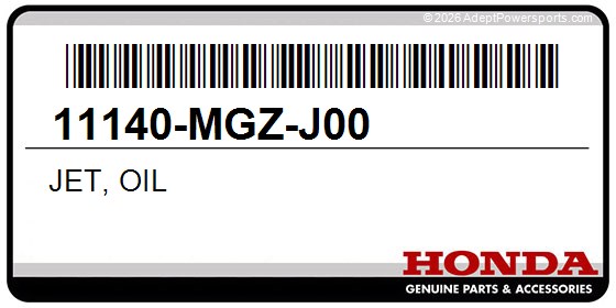 Honda 11140-MGZ-J00 Jet, Oil