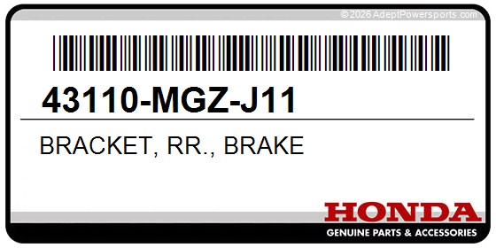 Honda 43110-MGZ-J11 Bracket, Rr., Brake