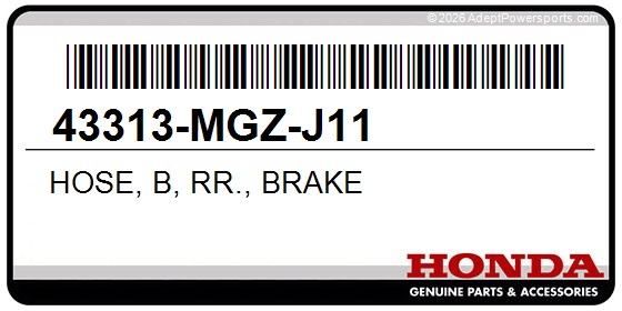 Honda 43313-MGZ-J11 Hose, B, Rr., Brake