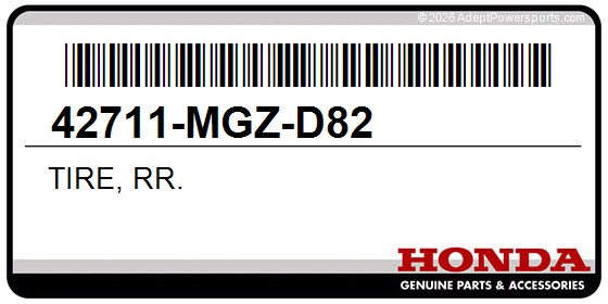 Honda 42711-MGZ-D82 Tire, Rr.
