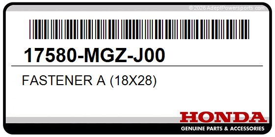 Honda 17580-MGZ-J00 Fastener A (18X28)