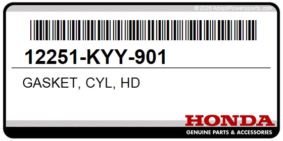 Honda 12251-KYY-901 Gasket, Cyl, Hd