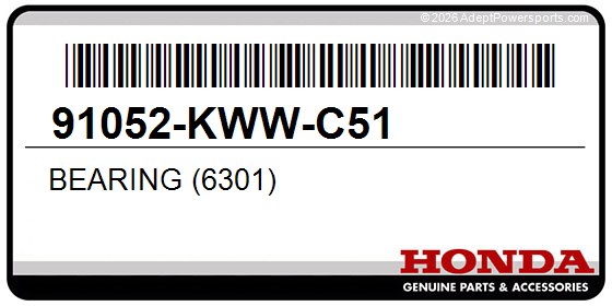 Honda 91052-KWW-C51 Bearing (6301)