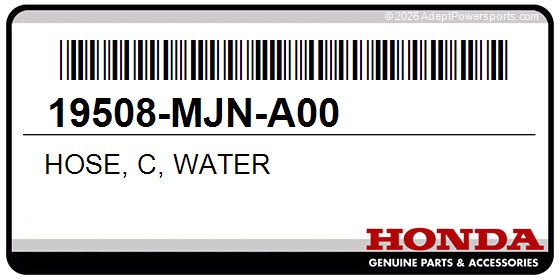 Honda 19508-MJN-A00 Hose, C, Water