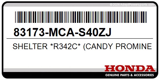 Honda 83173-MCA-S40ZJ Shelter *R342c* (Candy Prominence Red)