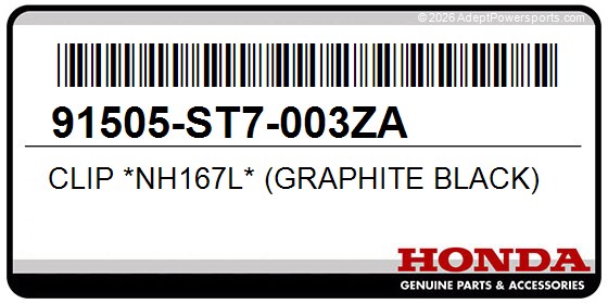 Honda 91505-ST7-003ZA Clip *Nh167l* (Graphite Black)