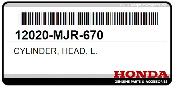 Honda 12020-MJR-670 Cylinder, Head, L.