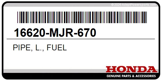 Honda 16620-MJR-670 Pipe, L., Fuel