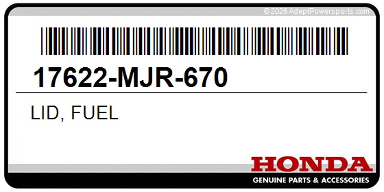Honda 17622-MJR-670 Lid, Fuel
