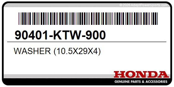 Honda 90401-KTW-900 Washer (10.5X29x4)